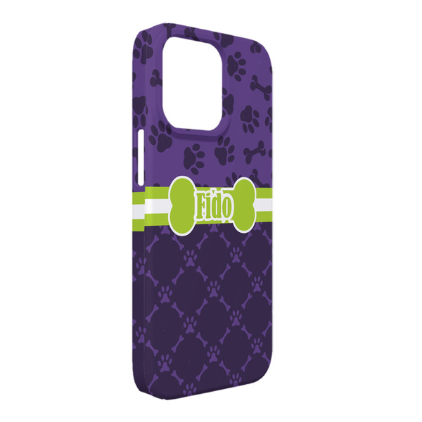 Custom Pawprints & Bones iPhone Case - Plastic - iPhone 13 Pro Max (Personalized)