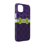 Pawprints & Bones iPhone Case - Plastic - iPhone 14 (Personalized)