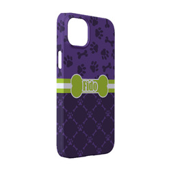 Pawprints & Bones iPhone Case - Plastic - iPhone 14 Pro (Personalized)