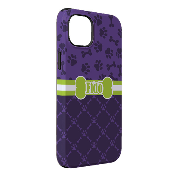 Custom Pawprints & Bones iPhone Case - Rubber Lined - iPhone 14 Pro Max (Personalized)