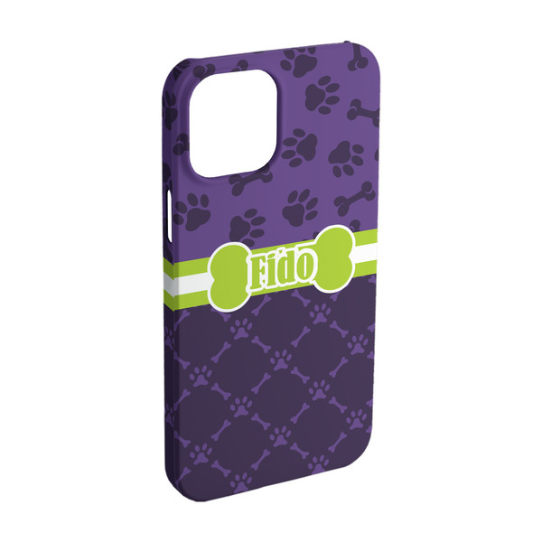 Custom Pawprints & Bones iPhone Case - Plastic - iPhone 15 (Personalized)