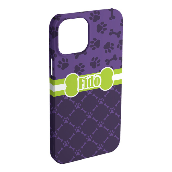 Custom Pawprints & Bones iPhone Case - Plastic - iPhone 15 Plus (Personalized)