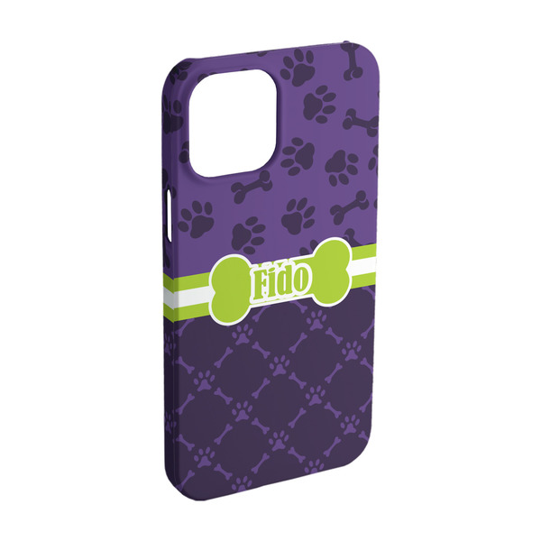 Custom Pawprints & Bones iPhone Case - Plastic - iPhone 15 Pro (Personalized)