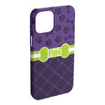 Pawprints & Bones iPhone Case - Plastic - iPhone 15 Pro Max (Personalized)