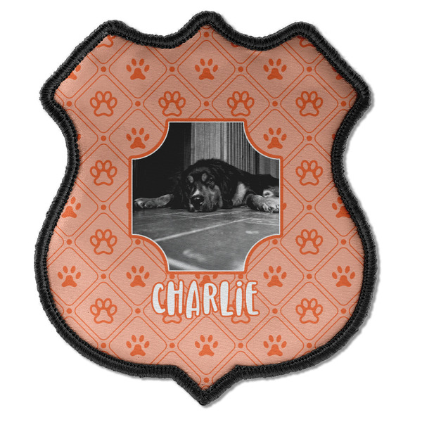 Custom Pet Photo Iron On Shield Patch C