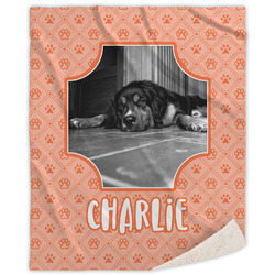 Pet Photo Sherpa Throw Blanket - 50"x60" (Personalized)