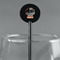 Pet Photo Black Plastic 5.5" Stir Stick - Round - Main