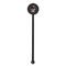 Pet Photo Black Plastic 5.5" Stir Stick - Round - Single Stick