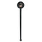 Pet Photo Black Plastic 7" Stir Stick - Round - Single Stick