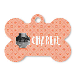 Pet Photo Bone Shaped Dog ID Tag - Large