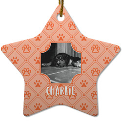 Pet Photo Star Ceramic Ornament