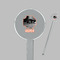 Pet Photo Clear Plastic 7" Stir Stick - Round - Closeup