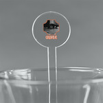 Pet Photo 7" Round Plastic Stir Sticks - Clear