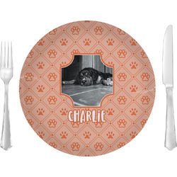 Pet Photo Glass Lunch / Dinner Plate 10" (Personalized)