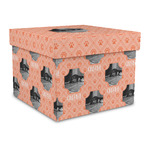 Pet Photo Gift Box with Lid - Canvas Wrapped - Large