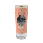 Pet Photo 2 oz Shot Glass - Glass with Gold Rim