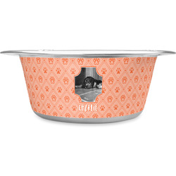 Pet Photo Stainless Steel Dog Bowl - Large (Personalized)