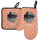 Pet Photo Neoprene Oven Mitt and Pot Holder Set - Left