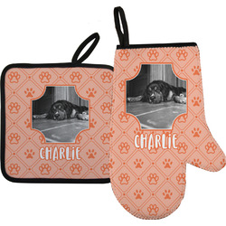 Pet Photo Right Oven Mitt & Pot Holder Set