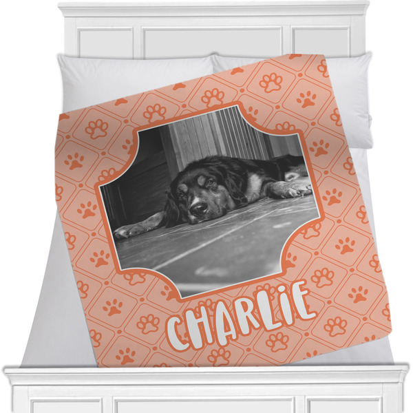 Custom Pet Photo Minky Blanket (Personalized)