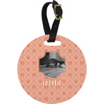 Pet Photo Plastic Luggage Tag - Round