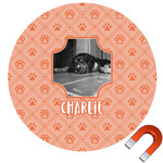 Pet Photo Round Car Magnet - 6" (Personalized)