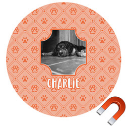 Pet Photo Round Car Magnet - 6" (Personalized)