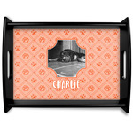 Pet Photo Black Wooden Tray - Large (Personalized)