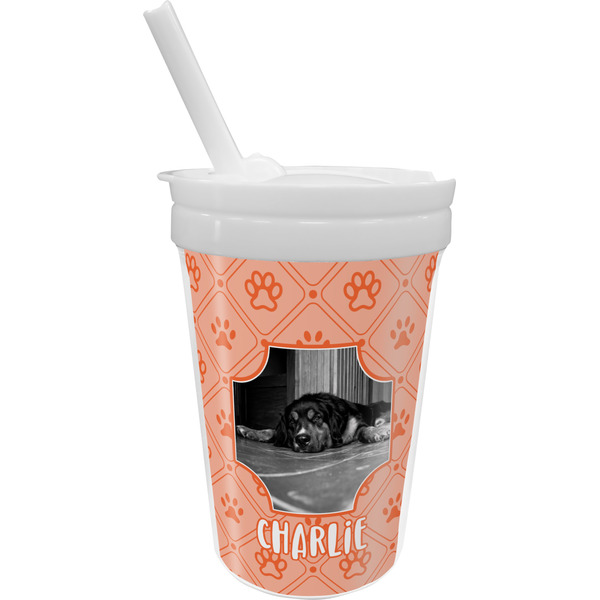 Custom Pet Photo Sippy Cup with Straw (Personalized)