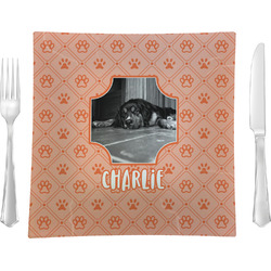 Pet Photo Glass Square Lunch / Dinner Plate 9.5" (Personalized)