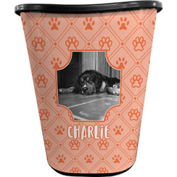 Pet Photo Waste Basket - Single Sided (Black) (Personalized)