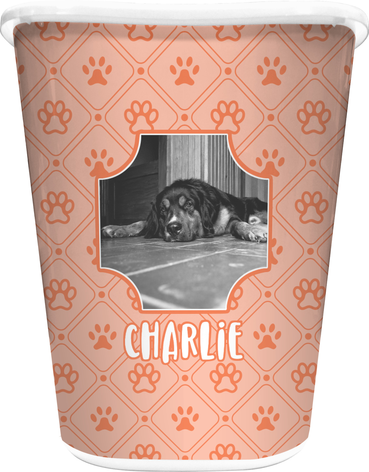 Custom Pet Photo Waste Basket (Personalized) YouCustomizeIt