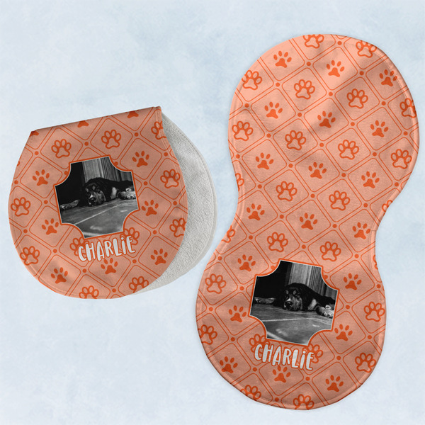 Custom Pet Photo Burp Pads - Velour - Set of 2