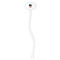 Pet Photo White Plastic 7" Stir Stick - Oval - Single Stick