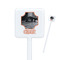 Pet Photo White Plastic Stir Stick - Square - Closeup