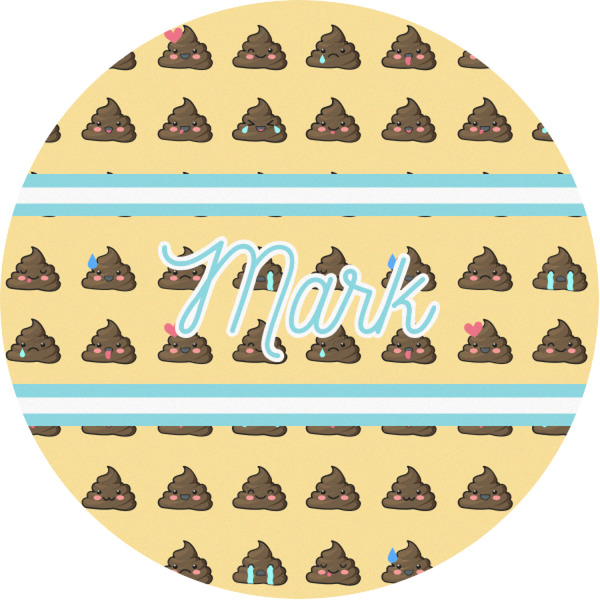 Custom Poop Emoji Multipurpose Round Labels - 1" (Personalized)