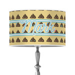 Poop Emoji 12" Drum Lamp Shade - Poly-film (Personalized)