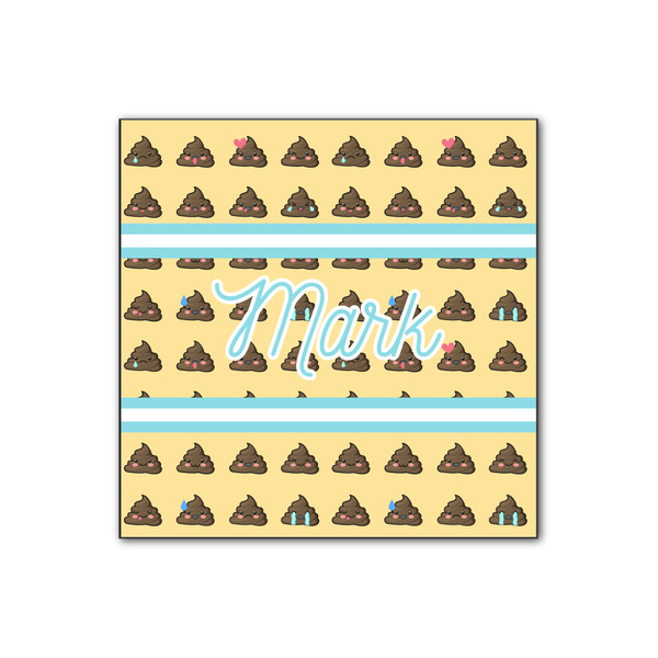 Custom Poop Emoji Wood Print - 12x12 (Personalized)