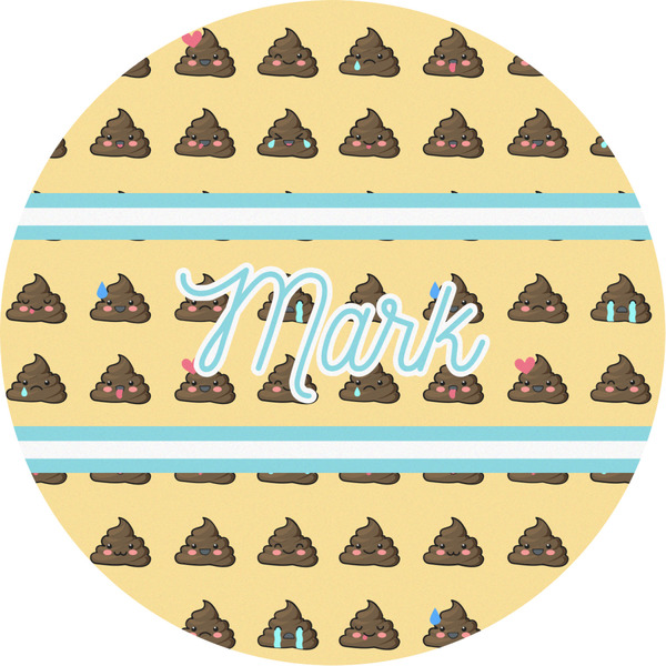 Custom Poop Emoji Multipurpose Round Labels - 2" (Personalized)