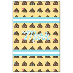 Poop Emoji Wood Print - 20x30 (Personalized)