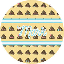 Poop Emoji Multipurpose Round Labels - 3" (Personalized)