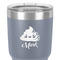 Poop Emoji 30 oz Stainless Steel Ringneck Tumbler - Grey - Close Up