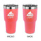 Poop Emoji 30 oz Stainless Steel Ringneck Tumblers - Coral - Double Sided - APPROVAL