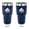 Poop Emoji 30 oz Stainless Steel Ringneck Tumblers - Navy - Double Sided - APPROVAL