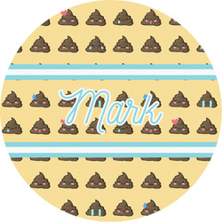 Poop Emoji Multipurpose Round Labels - 5" (Personalized)