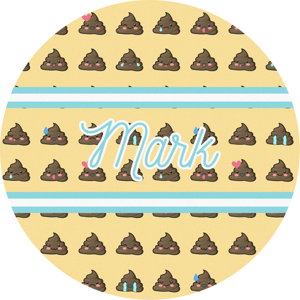 Custom Poop Emoji Multipurpose Round Labels - 5" (Personalized)