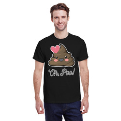 Poop Emoji T-Shirt - Black (Personalized)