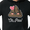 Poop Emoji Black Hoodie on Model - CloseUp