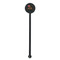 Poop Emoji Black Plastic 5.5" Stir Stick - Round - Single Stick