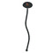 Poop Emoji Black Plastic 7" Stir Stick - Oval - Single Stick